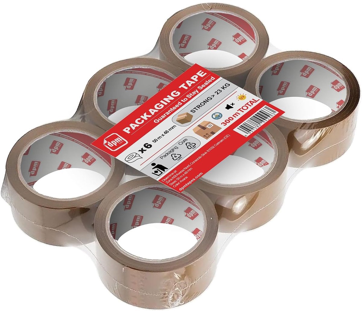 Verpakkingsband 50m x 48mm - Havanna bruin - Sterk en stil - Perfect voor verzending - ShopVlot