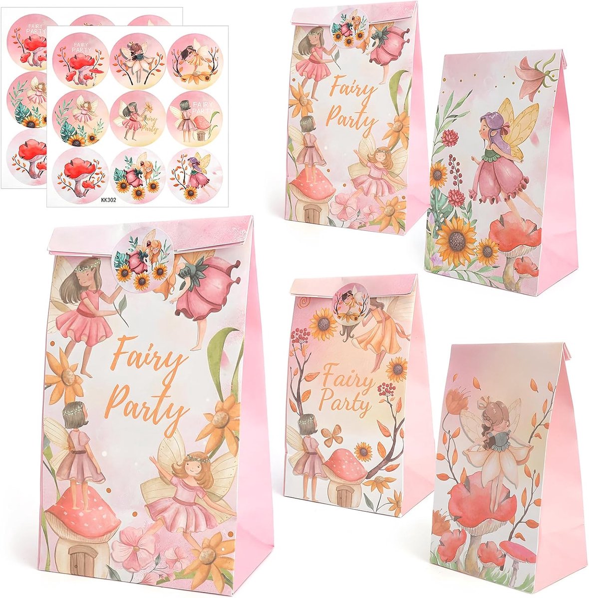 Feeëngeschenkzakjes - magisch design - 18 stickers - perfect voor verjaardagen - ShopVlot