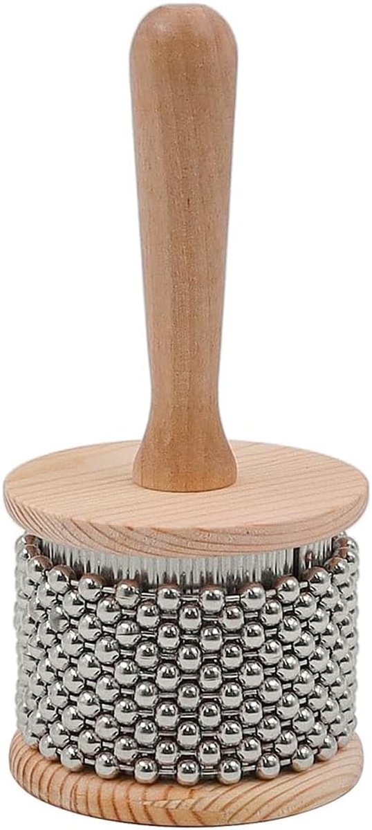 Cabasa percussie instrument - houten body met stalen cilinder - unieke klanken - ideaal voor muziekeducatie - ShopVlot
