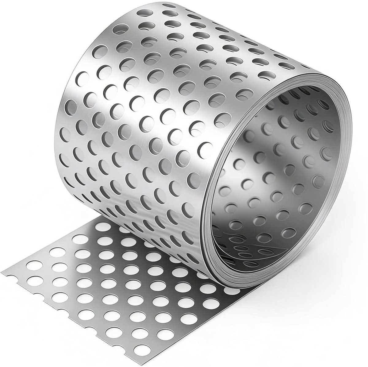 Aluminium dakrooster 7 m x 80 mm - geperforeerde plaat - roestvrij en weerbestendig - ShopVlot