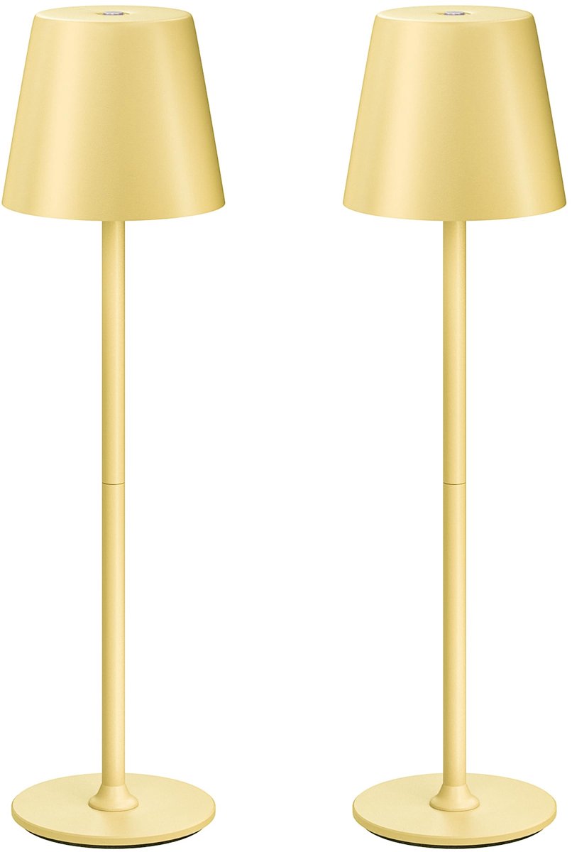 Draadloze Nachtkastlamp Set van 2 - Metalen behuizing - 3 helderheidsniveaus - Ideaal voor slaapkamer - ShopVlot