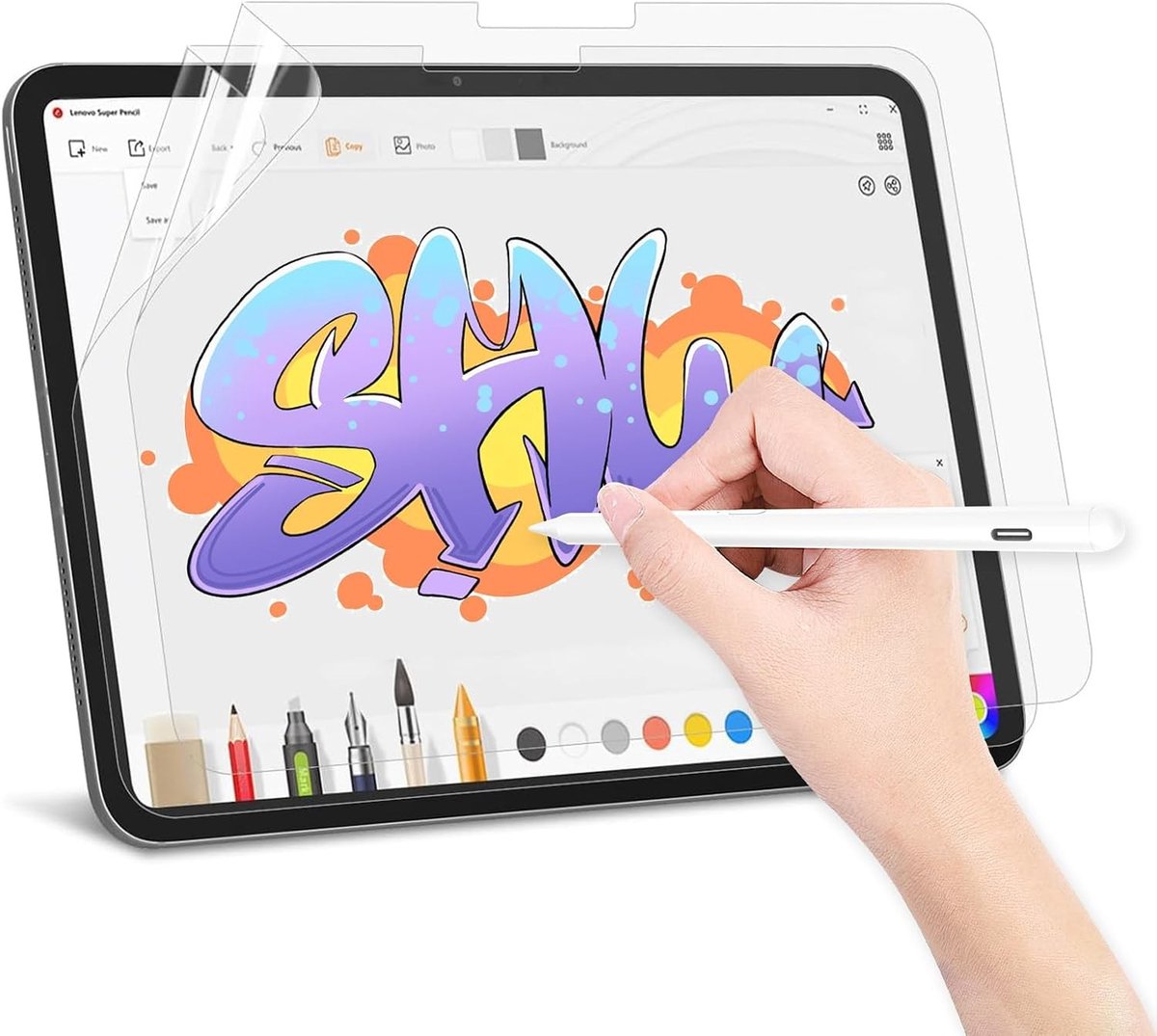 Set van 2 Matte Papieren Schermbeschermers voor iPad 10e Generatie 2022, 10,9 Inch, Ideaal voor Tekeningen, Anti-reflectie en Vingerafdrukbestendig