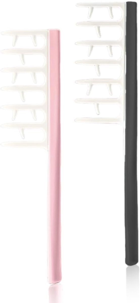 Haar kam met brede tanden - 2 stuks krullenvolume kam - lichtgewicht en robuust - voor direct volume aan de haaraanzet - ShopVlot