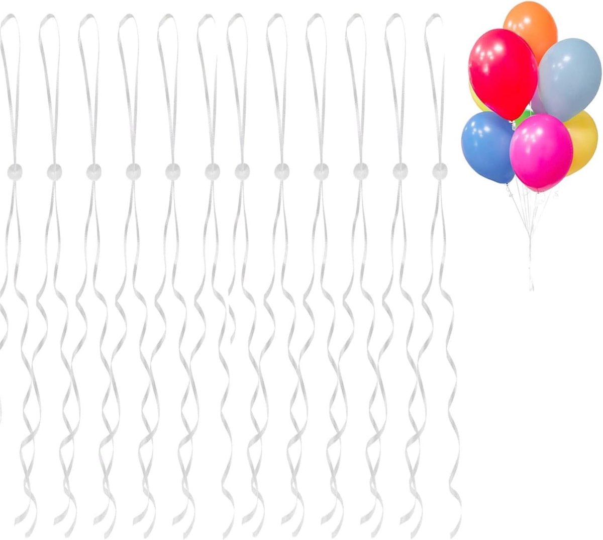 Ballon clips met snelle release - 100 stuks - hoogwaardig PP kunststof - ideaal voor feestdecoraties - ShopVlot