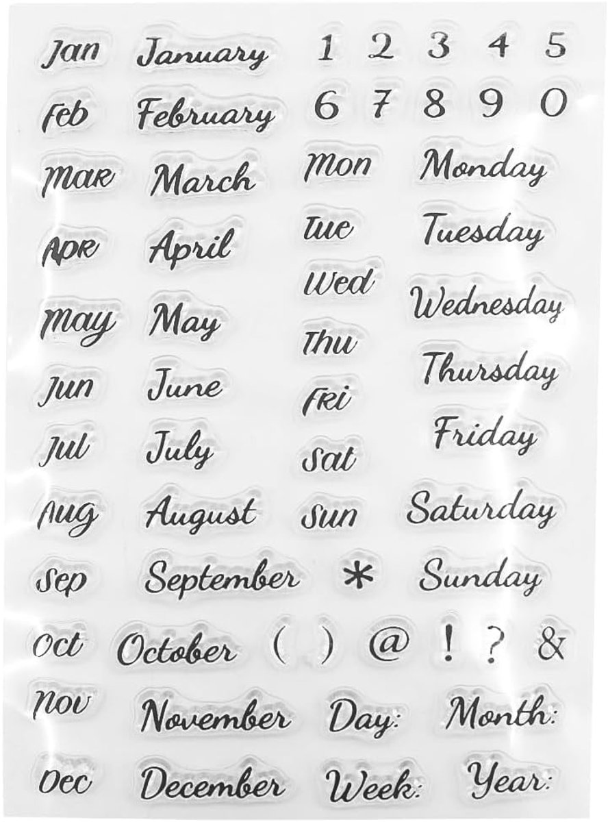 Kalender- en notitiestempels 16 x 11 cm - transparant siliconen - thema Beer & Heteluchtballon - ShopVlot