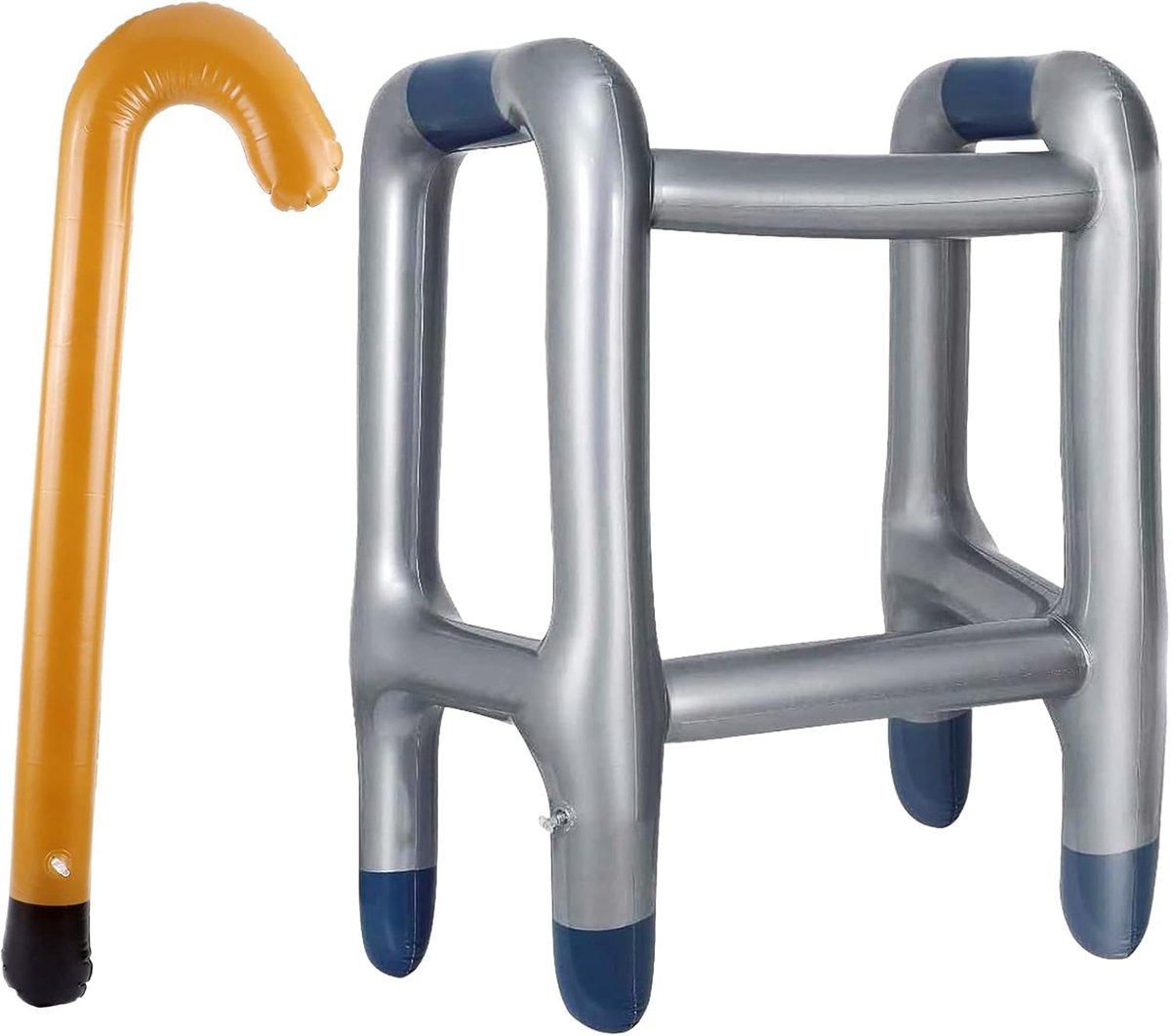 Opblaasbare loophulp set - opblaasbare wandelstok - milieuvriendelijk pvc - perfect voor carnaval - ShopVlot