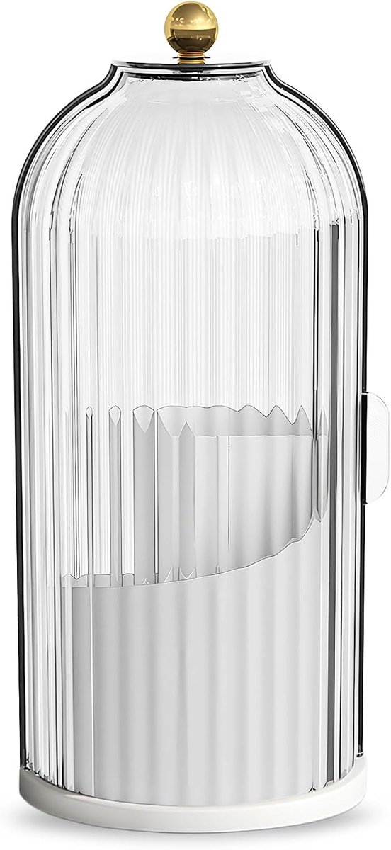 Makeup organiser 360° rotatie - transparant met stofdicht deksel - praktisch voor snel gebruik - ShopVlot