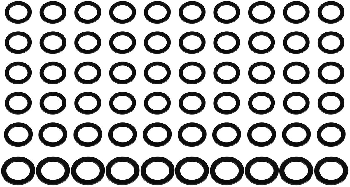O-ringen set 60 stuks - diverse maten - rubber - ideaal voor waterkranen en douches - ShopVlot