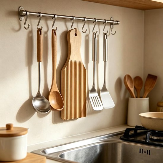 Gnocchi plank 24 x 6,6 cm - beukenhout - met groefpatroon - perfecte pasta-accessoire voor thuis - ShopVlot — afbeelding 2