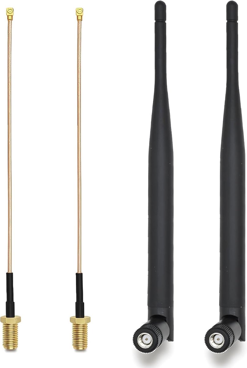 Omni-directionele antenne 868MHz - 3dBi zwart - 4 stuks - verbeterde transmissie voor IoT-toepassingen - ShopVlot