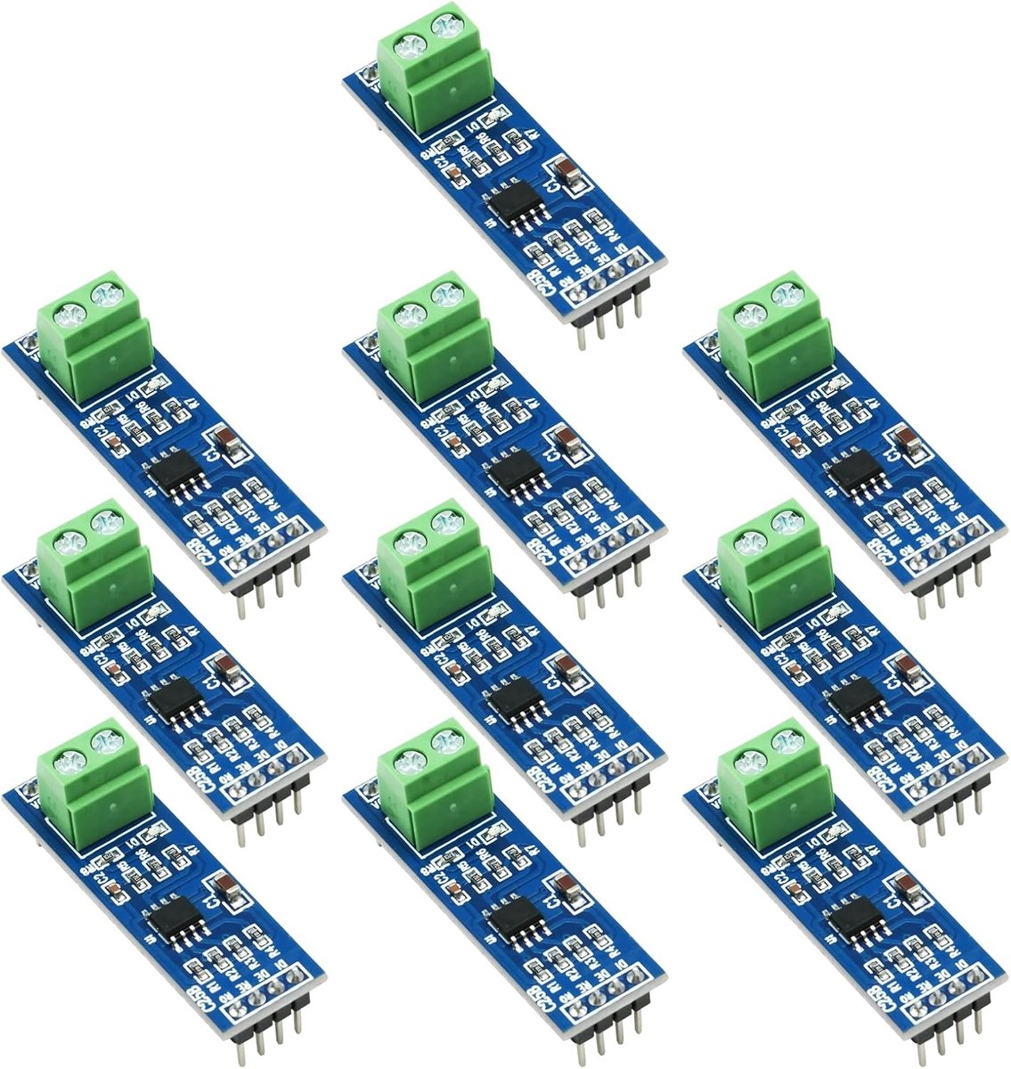 MAX485 Module - 10 Stuks - 5V TTL naar RS485 - Lage Vermogen Transceiver voor Arduino en Raspberry Pi - ShopVlot