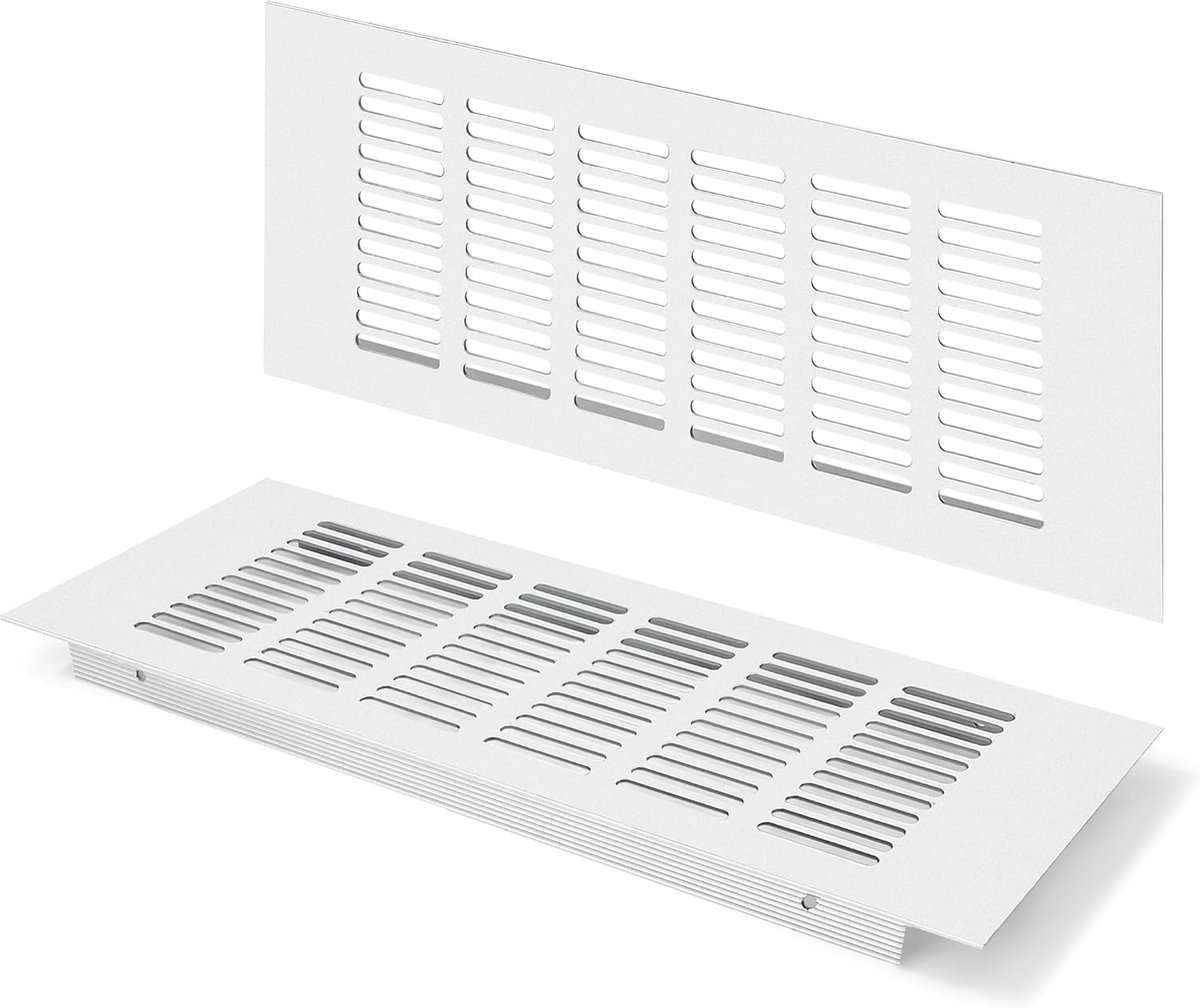 Ventilatie rooster 250 x 100 mm - Aluminium - Corrosiebestendig - Geschikt voor kasten - ShopVlot