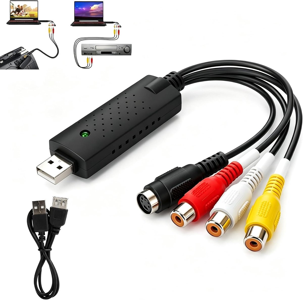 Video Collector Card - Zwart - USB 2.0 - Real-time opname en afspelen - ShopVlot