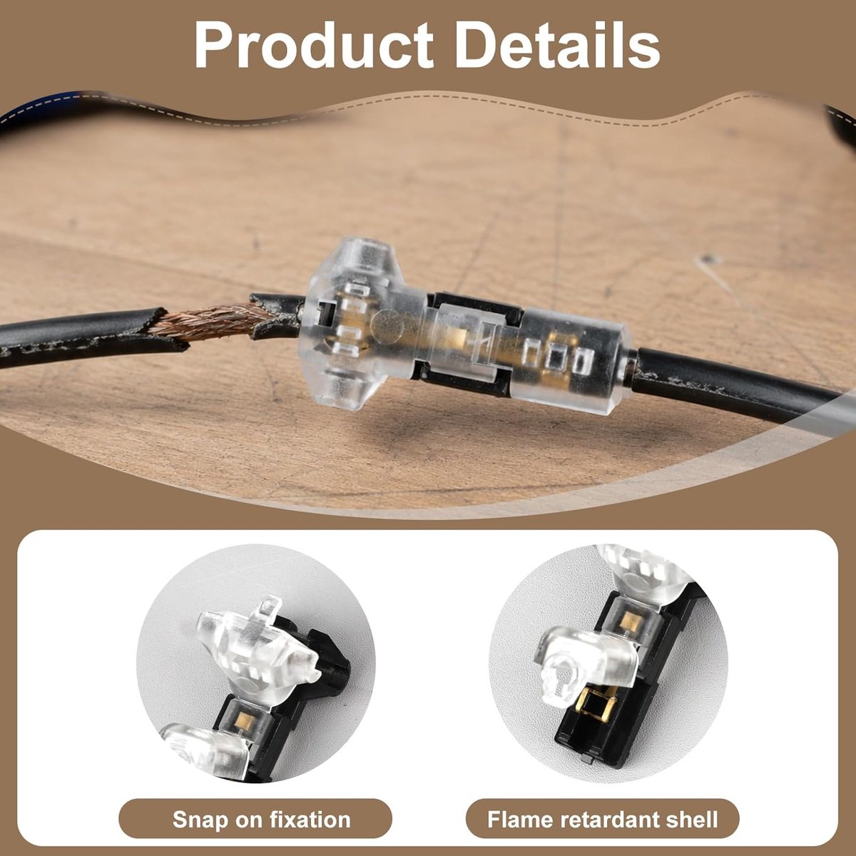 T-Tap kabelconnectoren 0,3-0,75mm² - 20/22 AWG - 1-polig zonder strippen - veilige en robuuste verbindingen - ShopVlot