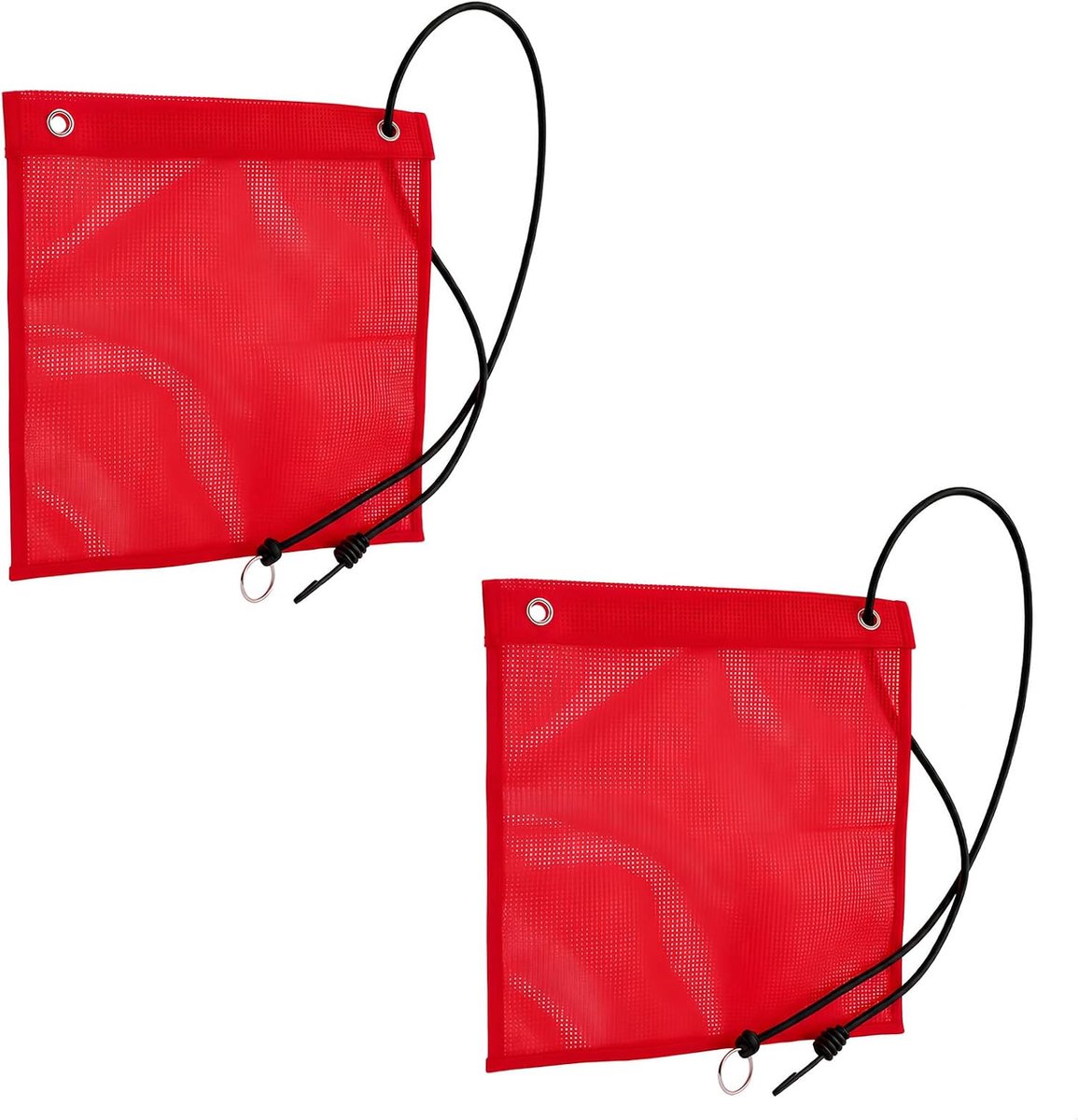 Signaalvlaggen 30 x 30 cm - waterdicht - met elastisch touw en koperen gespen - ideaal voor aanhanger en caravan - ShopVlot