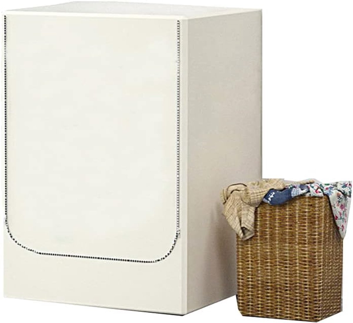 Wasmachine cover lichtbeige L - waterdicht polyester - stof- en zonbescherming - eenvoudig gebruik met rits - ShopVlot