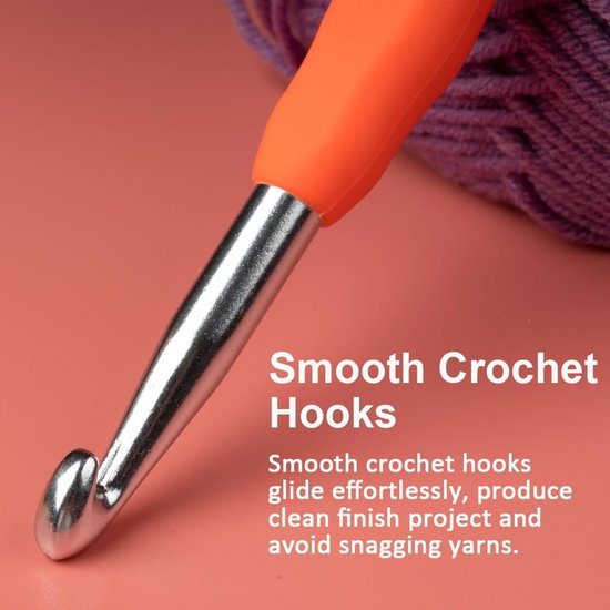 9mm Haaknaalden, Ergonomische Haaknaalden met Zachte Aluminium Handgreep voor Beginners en Hobbyisten, Ideaal voor Haken en Creatieve Projecten — afbeelding 3