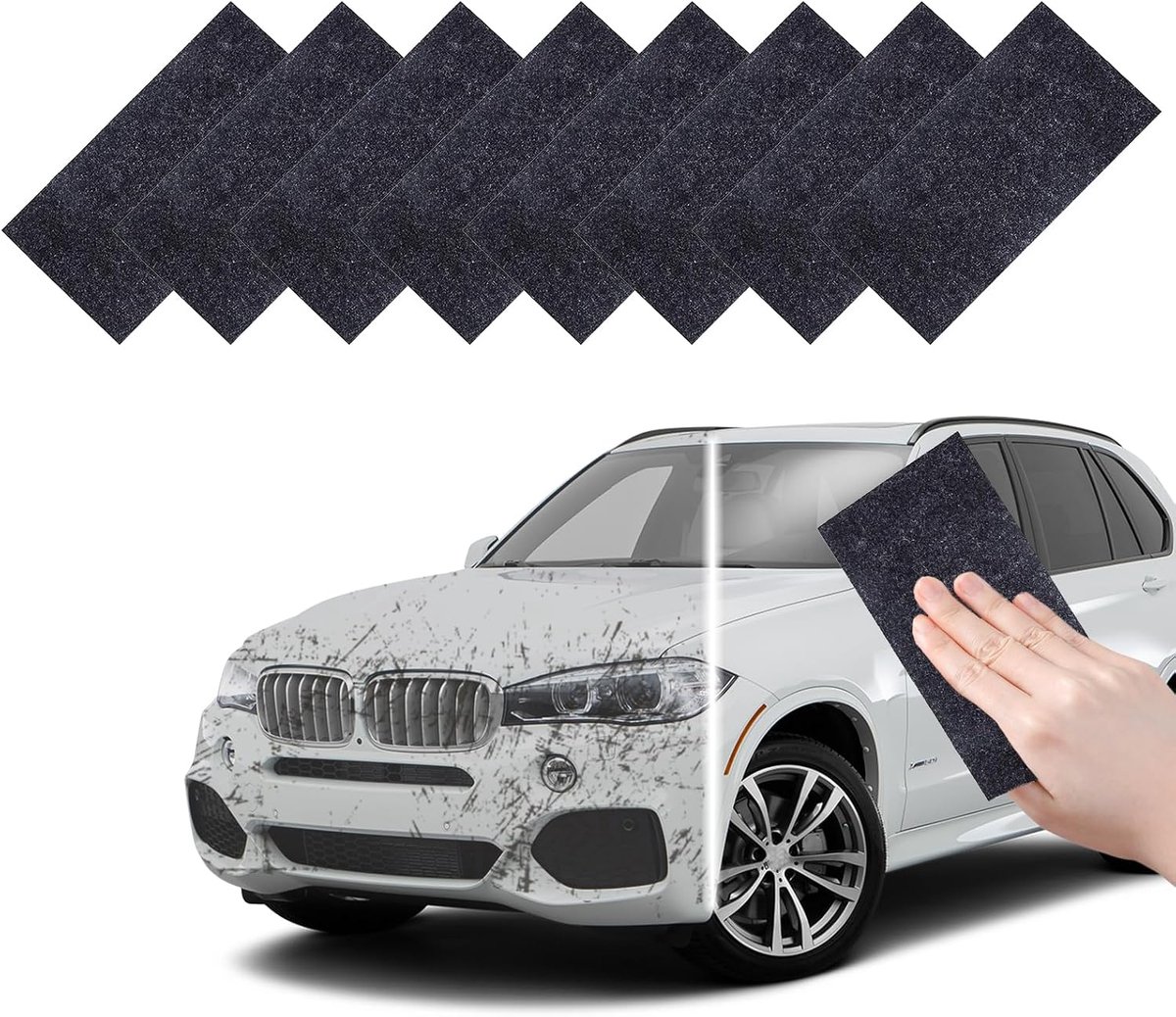 Nano sparkle doek - 8 stuks - herbruikbaar microvezel - voor krasreparatie en polijsten - ShopVlot