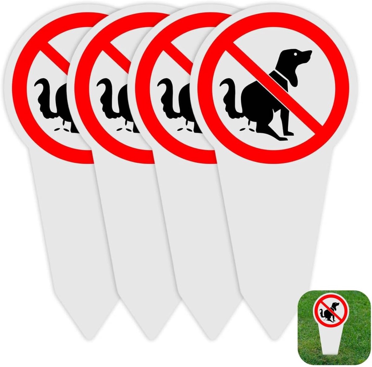 Waarschuwingsbord No Dog Toilet - 30x15 cm PVC - Weerbestendig - Duidelijke markering voor hondenverboden - ShopVlot