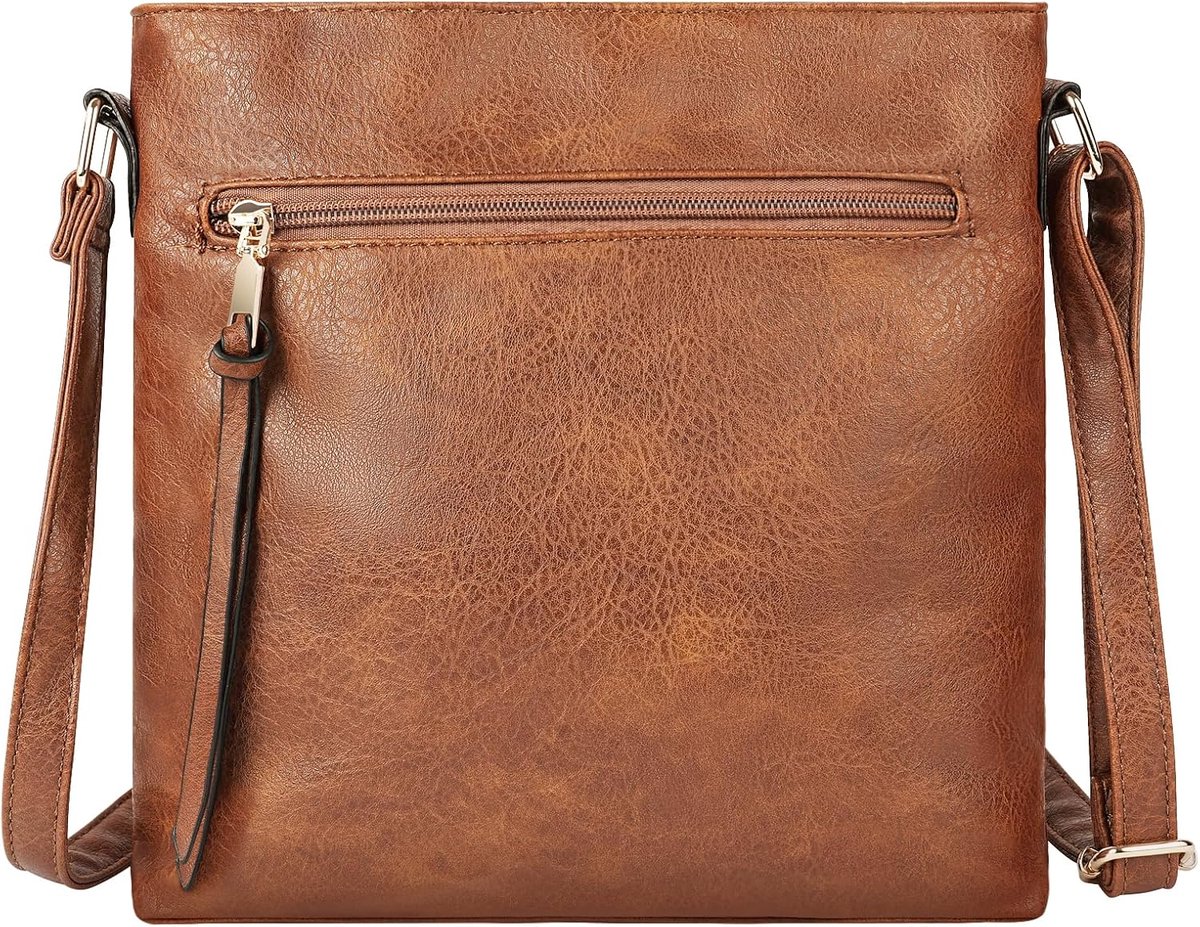 Crossbody tas dames - zacht leer - lichtgewicht - ideaal voor woon-werkverkeer - ShopVlot