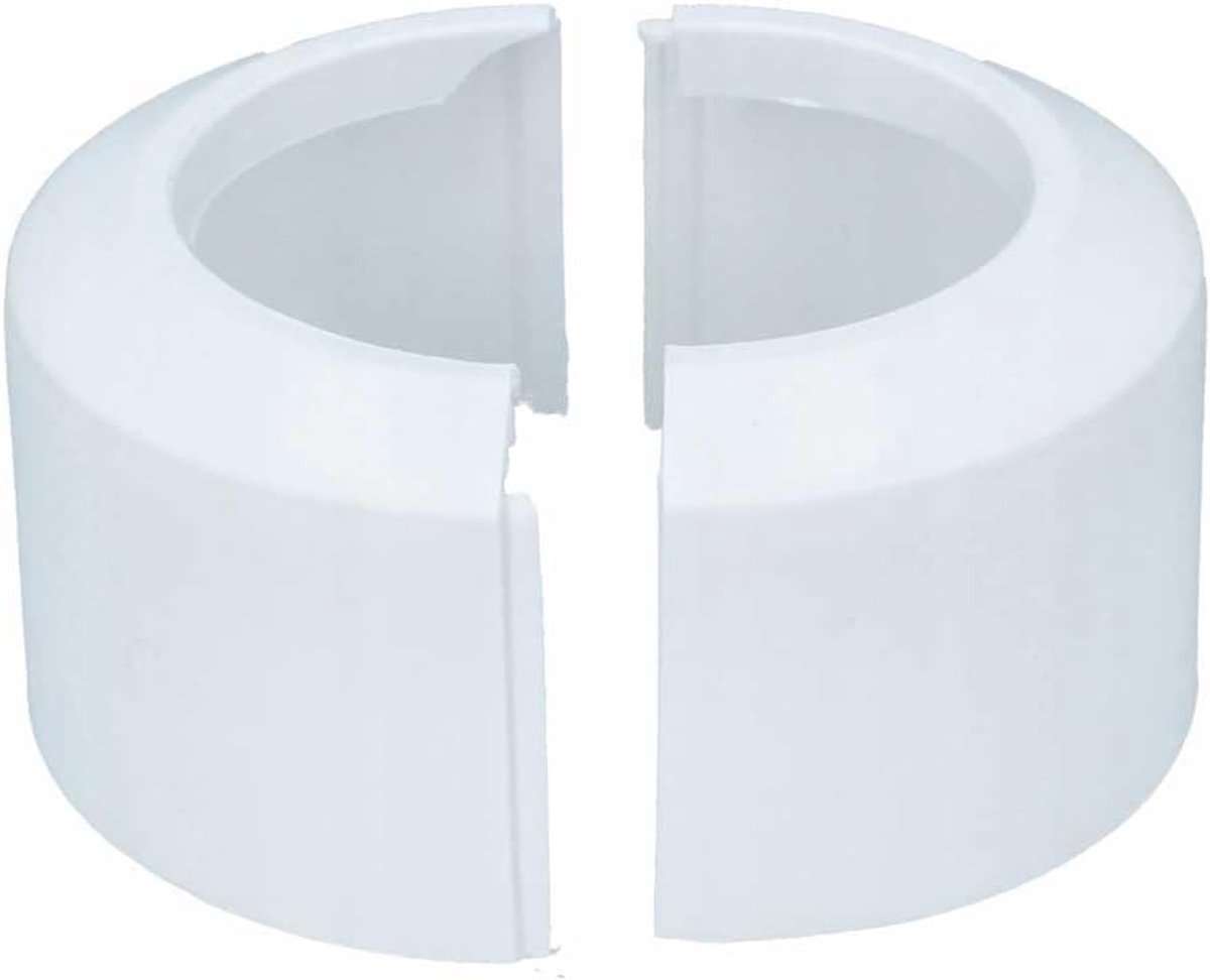 Toiletpijpafdekking 110 mm - Wit - Twee delig - Voor vloerbuizen - ShopVlot