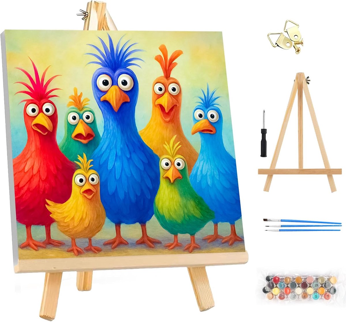 Paint by Numbers Kit 25x25cm - Schilderen op nummer - Inclusief lijst en verf - Perfect voor wanddecoratie - ShopVlot