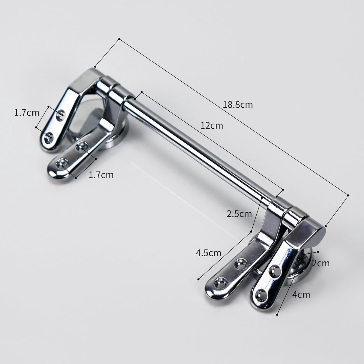 WC-bril scharnier - Toiletdeksel bevestiging - Badkamer reparatie - Roestvrij staal - 195 cm lengte - Zilver