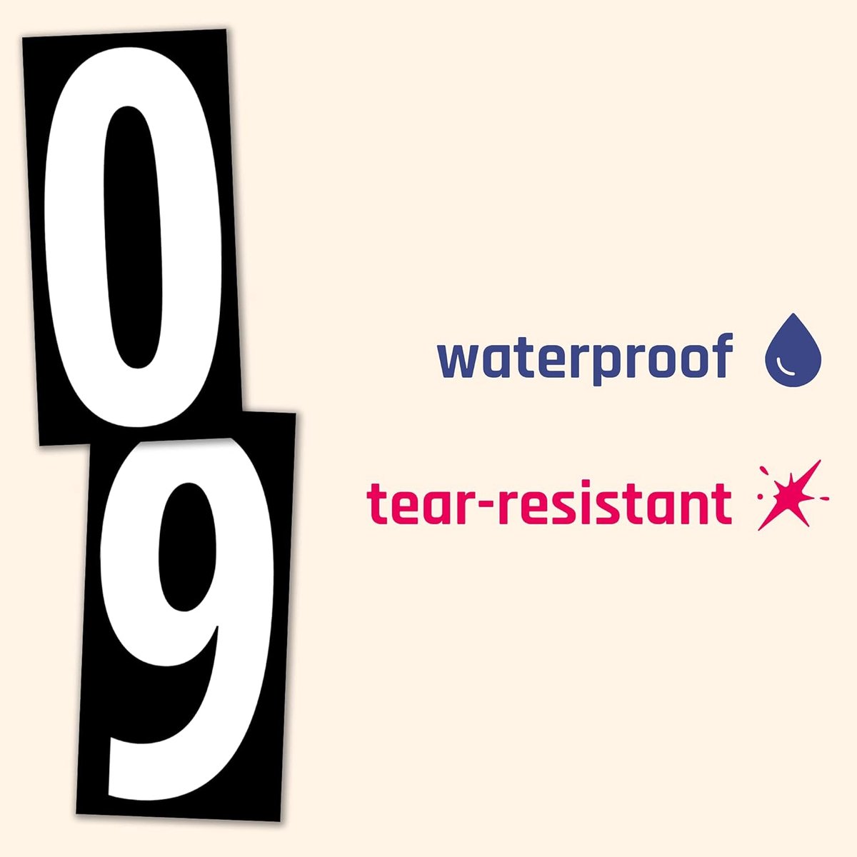 Nummerstickers 200 stuks - 75mm - Zelfklevend vinyl - Waterproof voor buitengebruik - ShopVlot