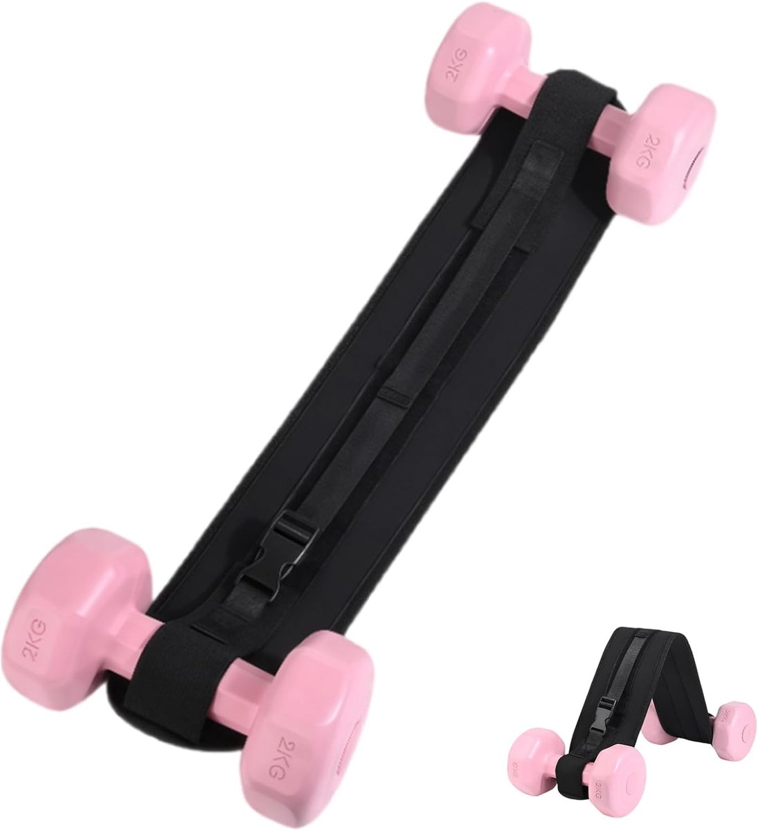 Hip Thrust Belt - Draagbaar - Zwart - Maximale ondersteuning voor thuis en sport - ShopVlot