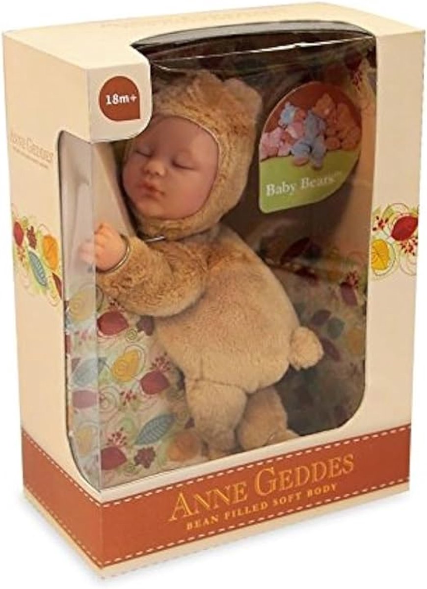 Anne Geddes Baby Bear Slaap Knuffel - Hand Gemaakt - 23 cm - 18m+