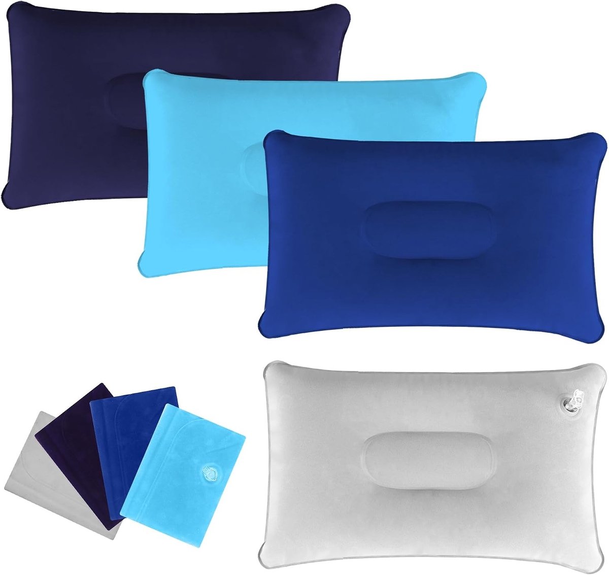 Opblaasbare reiskussens voor comfort onderweg - 4 stuks