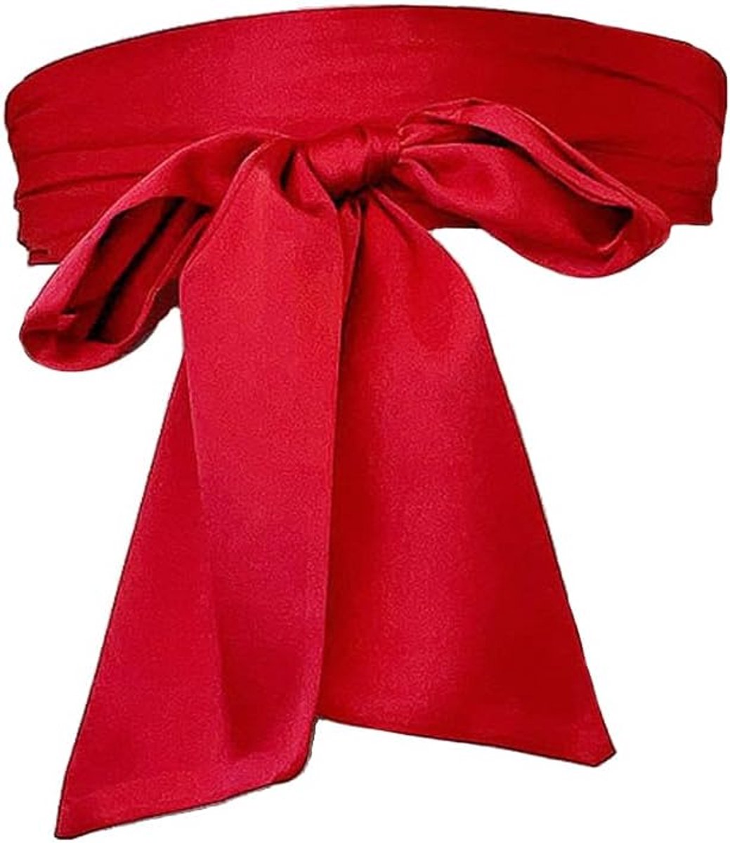 Sash-belt 250x9.5cm - rode zijde - dubbelzijdig - perfect voor bruiloften - ShopVlot
