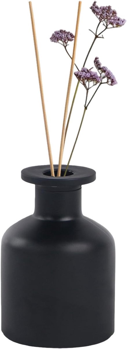 Diffuser fles 150 ml - zwart glas - decoratief en duurzaam - perfect voor aromatherapie - ShopVlot