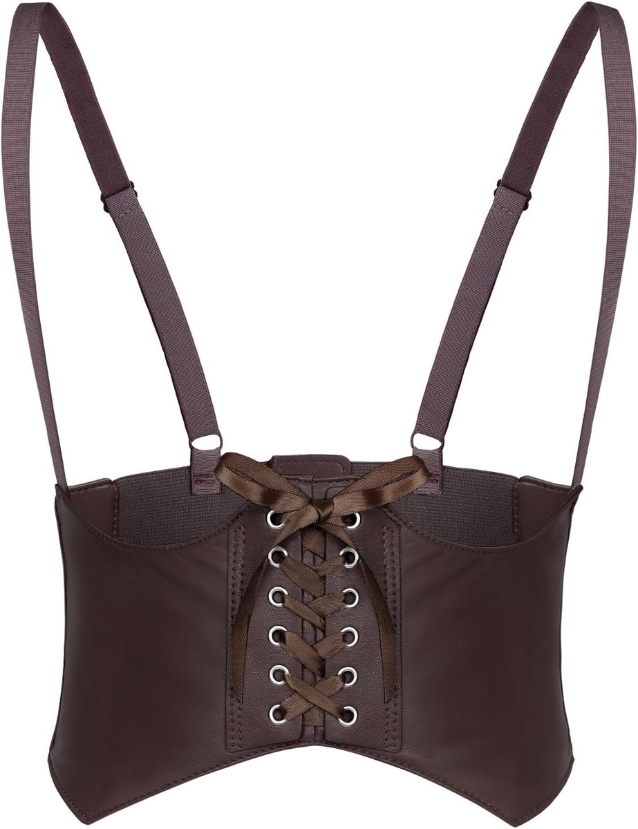 Jas voor vrouwen - faux leren steampunk - onderbust corset - ideaal voor feestelijke evenementen - ShopVlot