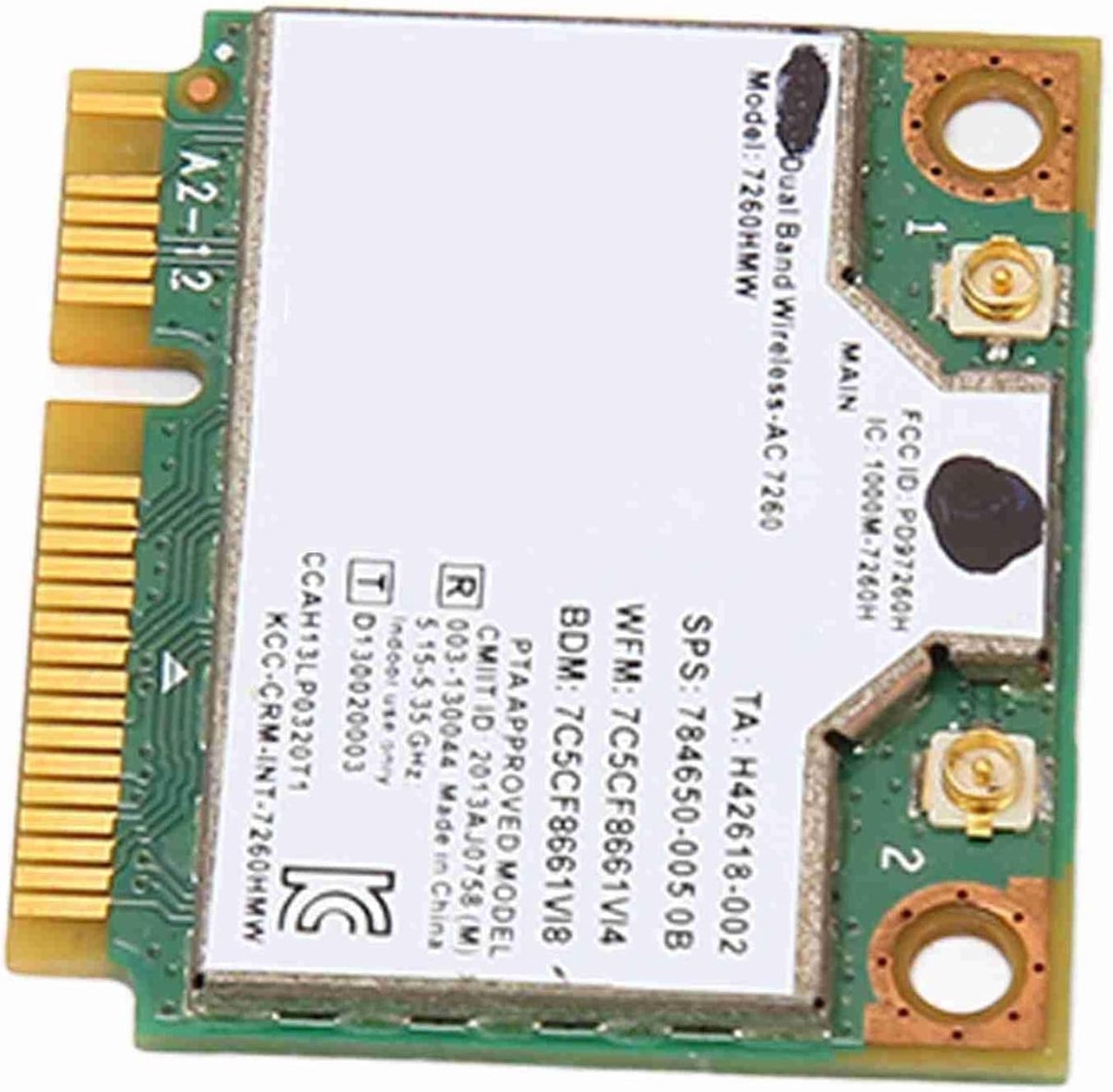 WiFi Kaart 7260HMW - Dual Band Mini PCIe - 1200 Mbps Snelheid - Geschikt voor Laptop en Desktop - ShopVlot