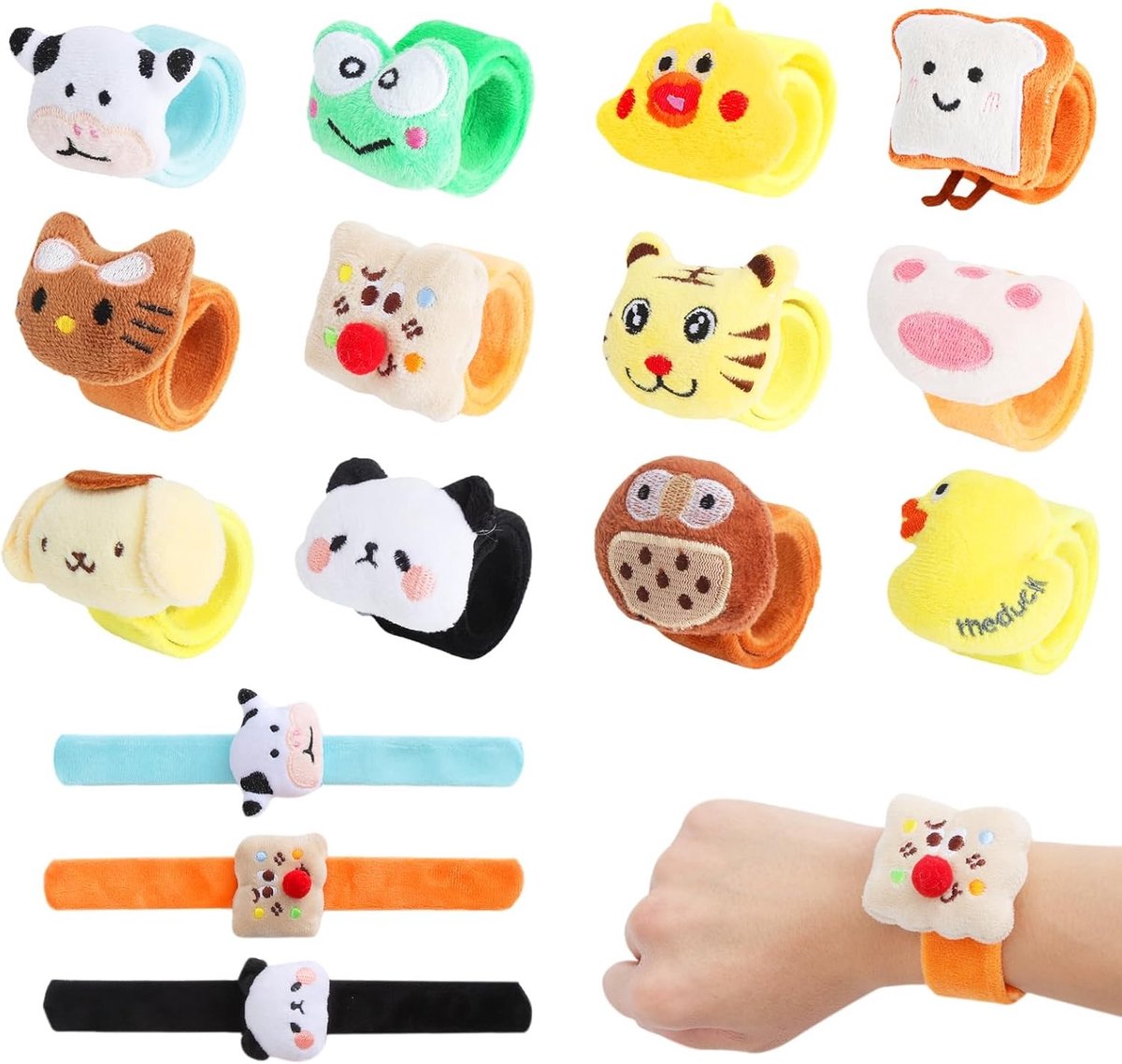 12 Delen Dierenarmbanden voor Kinderen - Vouwarmbanden als Feestgeschenken voor Verjaardagen en Feestdagen