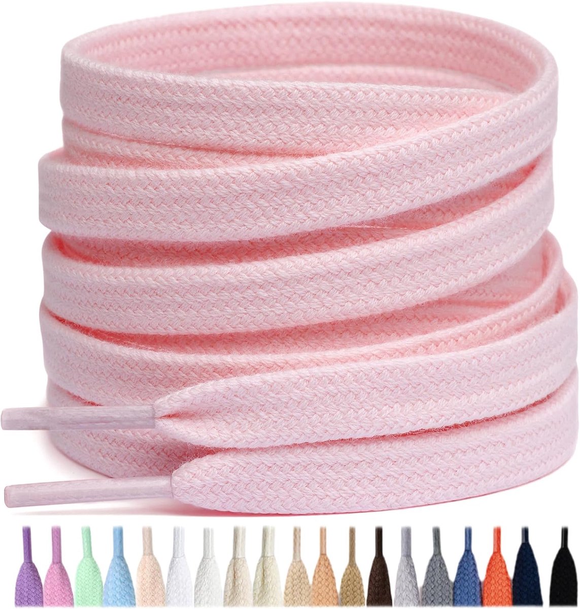 Schoenveters 8 mm breed - 100% katoen - scheurvast - ideaal voor sneakers - ShopVlot