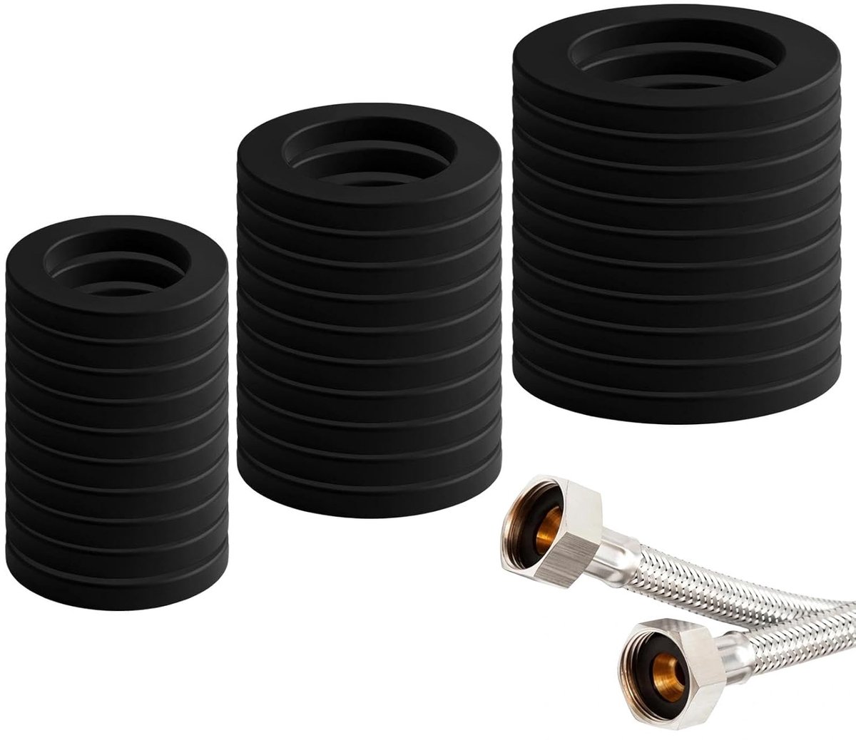 Afdichtringen set 30 stuks - 1/2 3/4 1 inch rubber - veelzijdig inzetbaar - ideaal voor kranen en douches - ShopVlot