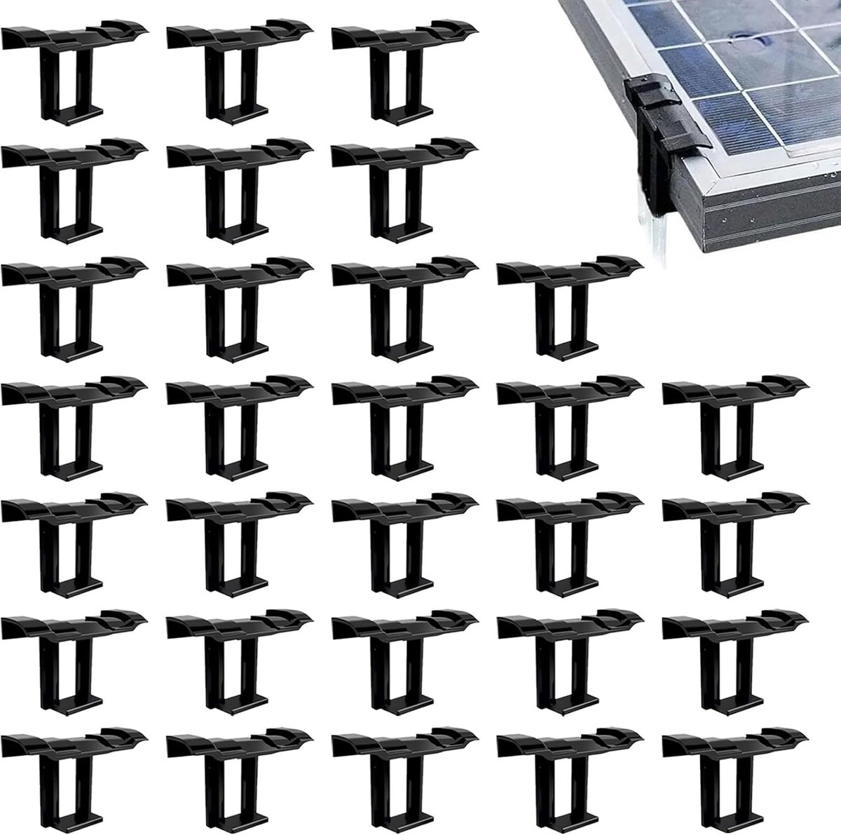 Solar clips 30mm - kunststof panelen - effectieve waterafvoer - voor zonnepanelen - ShopVlot