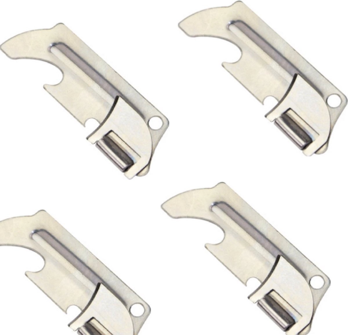 Basics Militaire blikopener - RVS - 4 stuks