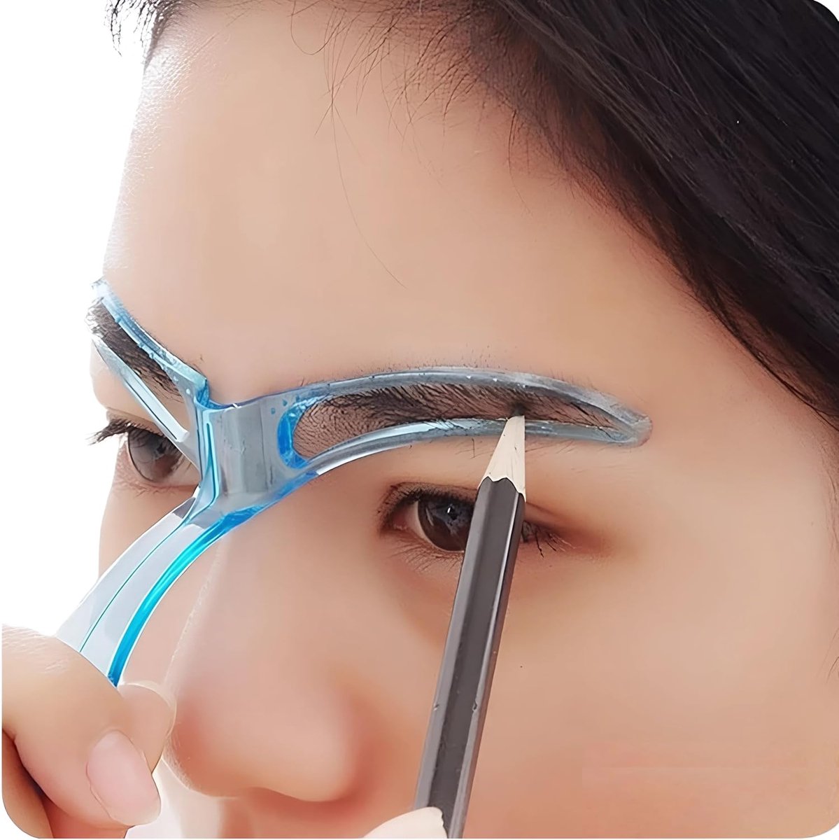 Wenkbrauwtemplate herbruikbaar - Eyebrow stamp voor snelle make-up - Bespaart tijd in de ochtend - Handig en compact - ShopVlot