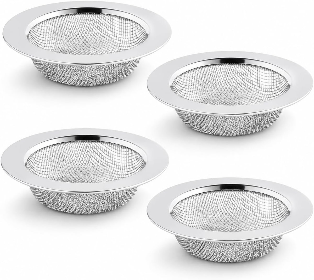Afvoerzeef 7,5 cm - Set van 4 - Voor keuken en badkamer - Voorkomt verstoppingen - ShopVlot