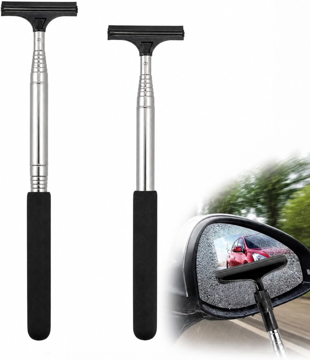 Raamwisser voor auto - uittrekbare spiegelwisser - telescopisch design - streeploze reiniging - ShopVlot