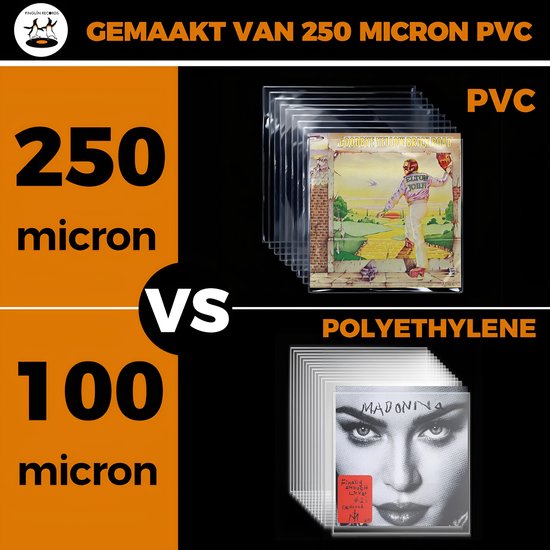 Pinguïn Records Glasheldere PVC hoezen - LP hoezen - 25 stuks - VinylCare Ultimate Shieldsleeve - LP Beschermhoezen - Hard plastic - Premium kwaliteit - Extra stevige hoeken - Buitenhoezen voor standaard LP’s - 250 Micron — afbeelding 5