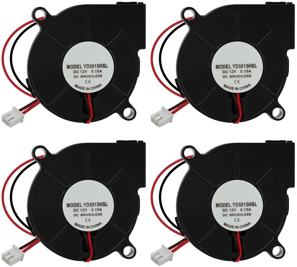 Radiale ventilator 5015 12V - 5000 rpm - compact - ideaal voor 3D printers - ShopVlot