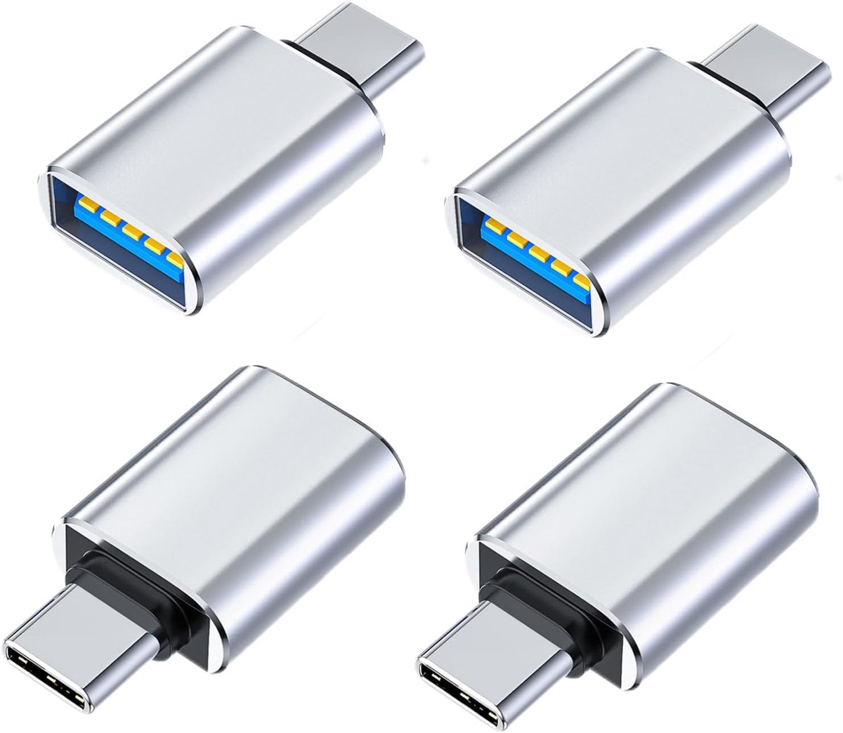 USB C naar USB Adapters 2pcs - Type-C naar USB 3.0 - 100W Snelladen - Ideaal voor mobiele apparaten - ShopVlot