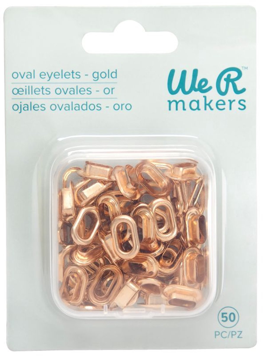 50 gold oval oval eyelets crop - a-dile We R - voor ovaal perforatietang