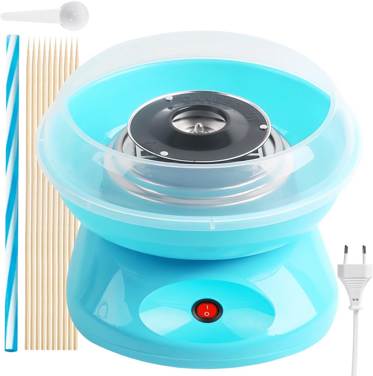 Solidchoice Suikerspinmachine Retro suikerspinmachine Draagbaar en eenvoudig te bedienen 450 W Perfect voor verjaardagen en feesten Geniet