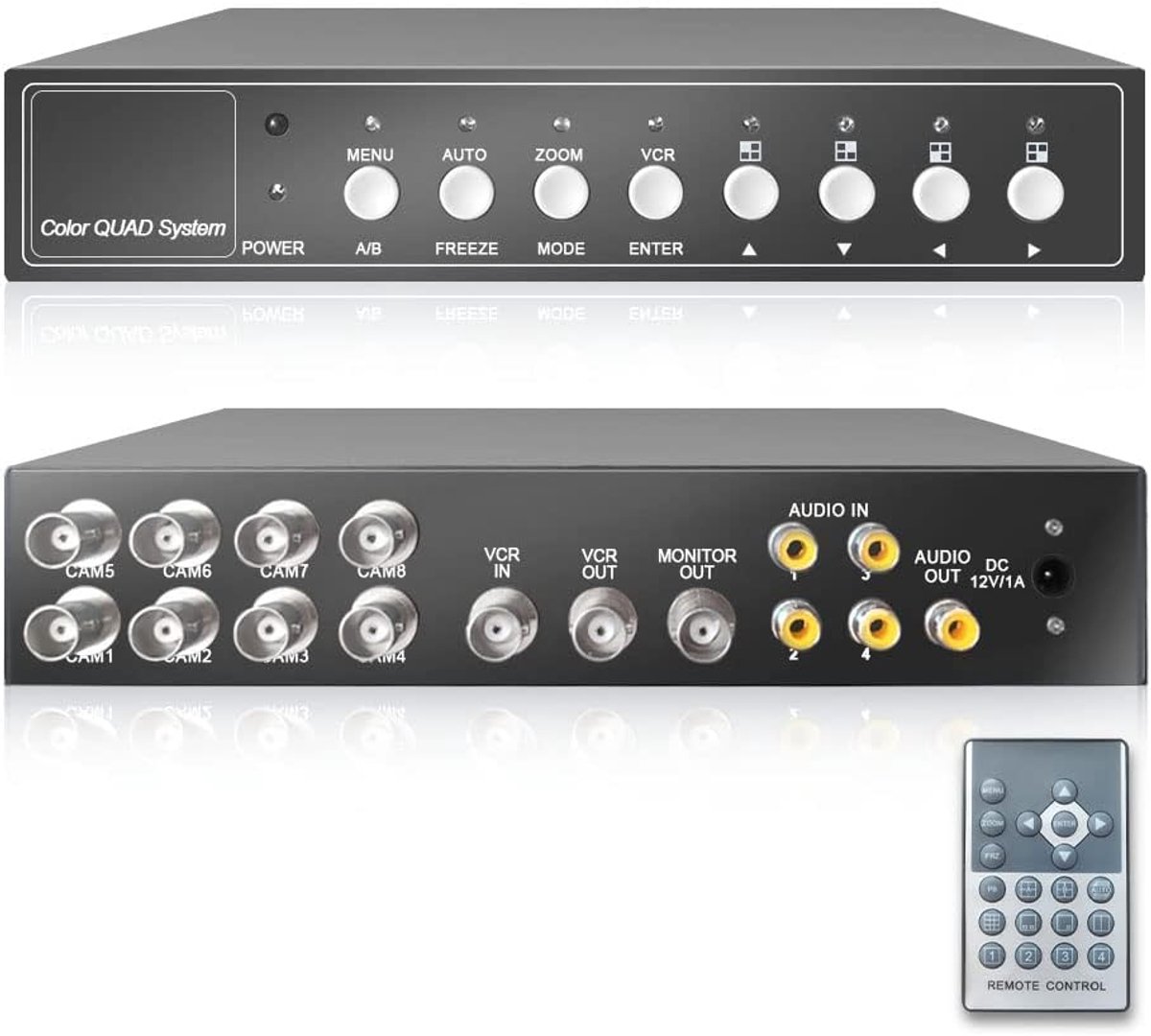 8 Channels, Multiplexer, Colour Multiplexer, for Video Surveillance, Video Selector, Non Real Time with Digital Zoom - ShopVlot