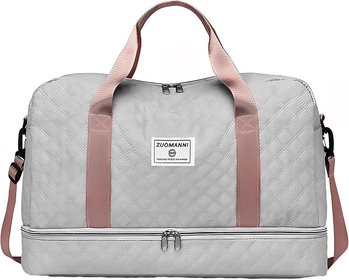 Travel Bag, 50 x 30 x 25 cm, Large Travel Bag with Luggage Cover and Shoulder Strap, Sports Bag, Weekend, Waterproof - ShopVlot